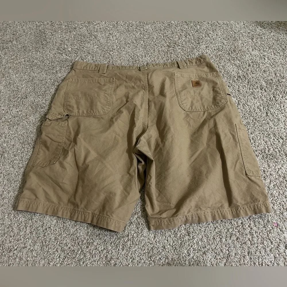 Carhartt Shorts Carpenter Workwear Canvas Hammer Loop Dark Khaki Men's Size 44